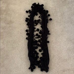 Bebe Pom Pom scarf BLACK 🧣
